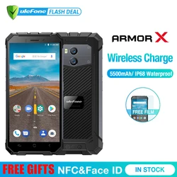 Ulefone armadura X impermeable IP68 Smartphone 5,5 "HD Quad Core Android 8,1 2 GB + 16 GB 13MP NFC cara ID 5500 mAh de carga inalámbrico del teléfono Ulefone armadura X impermeable IP68 Smartphone 5,5 "HD Quad Core Android 8,1 2 GB + 16 GB 13MP NFC cara ID 5500 mAh de carga inalámbrico del teléfono