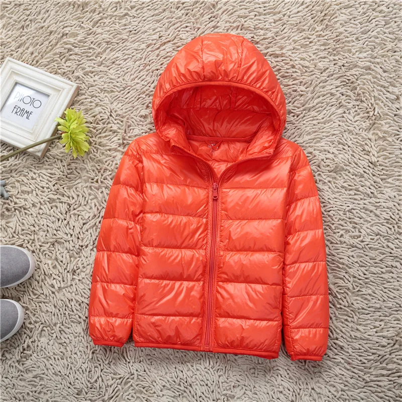 Модная детская Ультралегкая пуховая куртка 2017 зимние куртки на утином пуху для