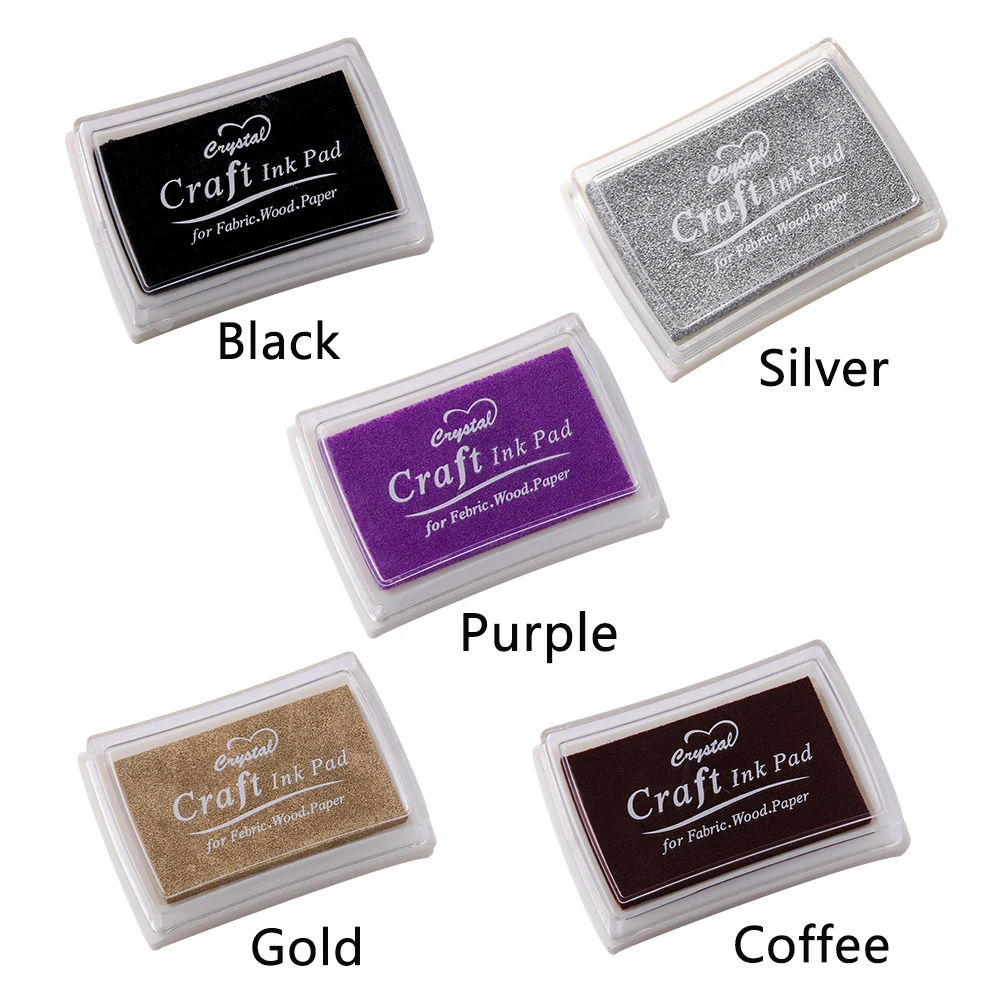 1PC Gradient Color Ink Pad Non-Toxic Inkpad Rubber Stamp Oil Based Finger Print Nice Gift Children Stamp DIY Craft Art Supply ink pad