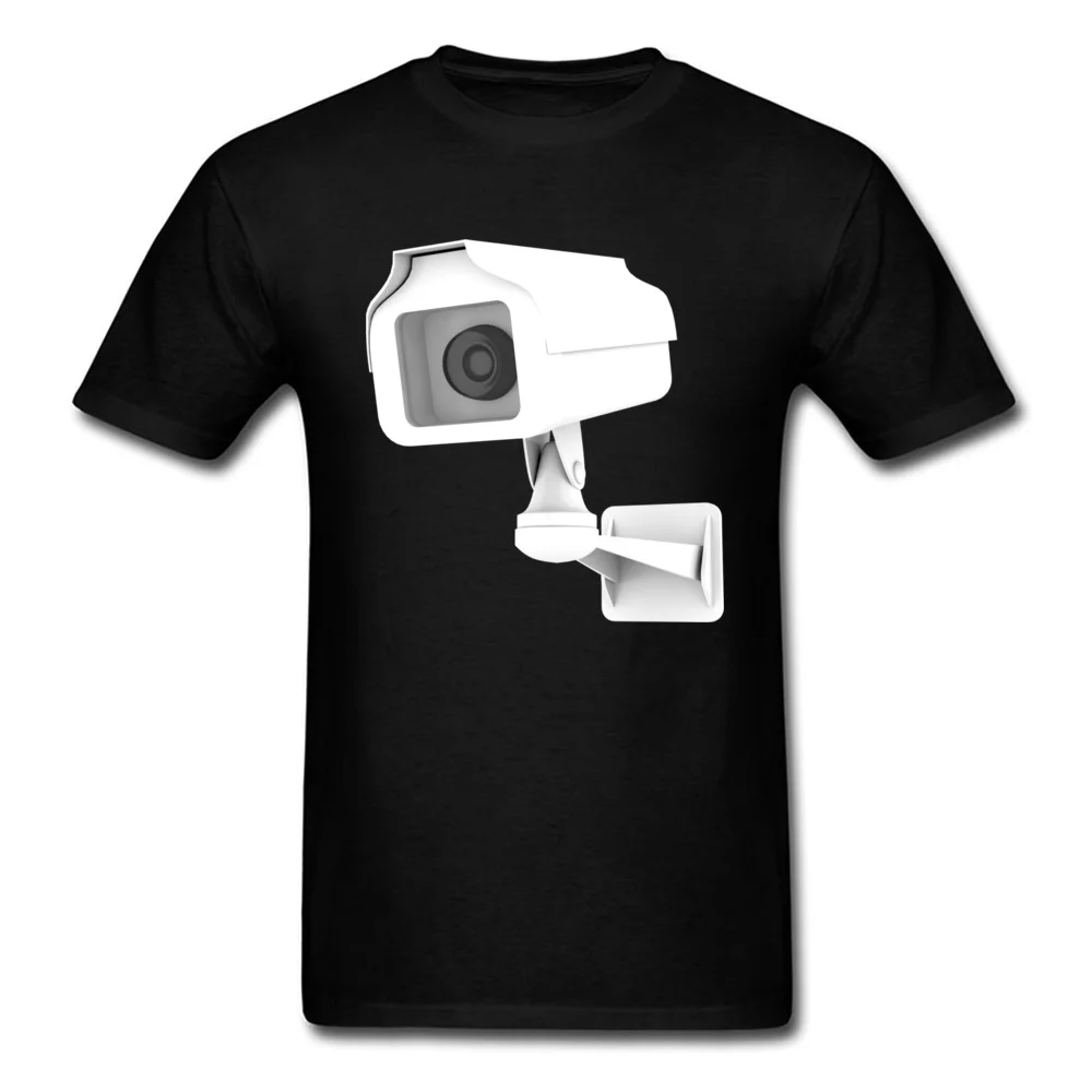 Big brothers watching 100% Cotton Fabric Tops Shirts for Men Funny T-Shirt Crazy Discount Round Neck Clothing Shirt Short Sleeve Big brothers watching black