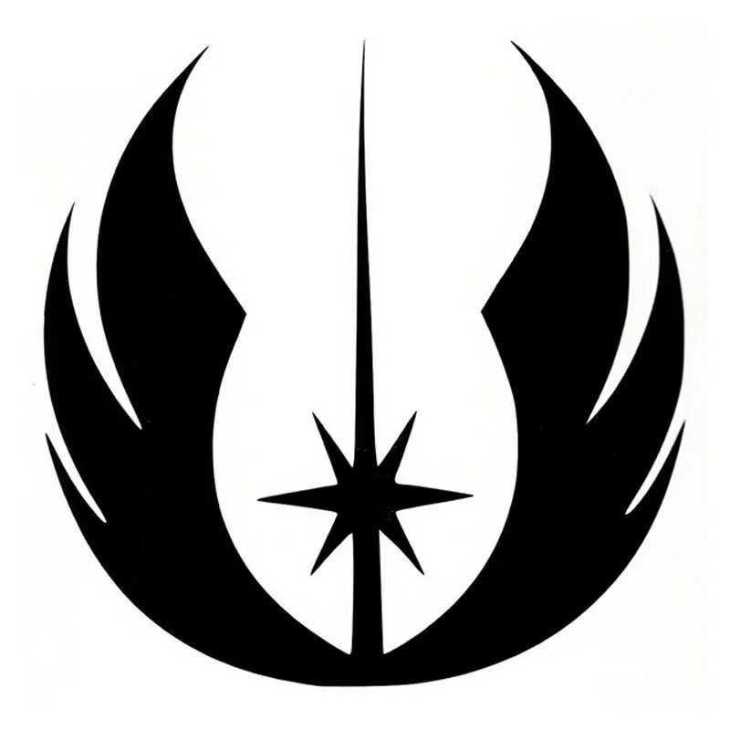 

10*10CM STAR WARS JEDI ORDER LOGO SYMBOL Sticker Classic Personality Accessories Decals Sliver/Black