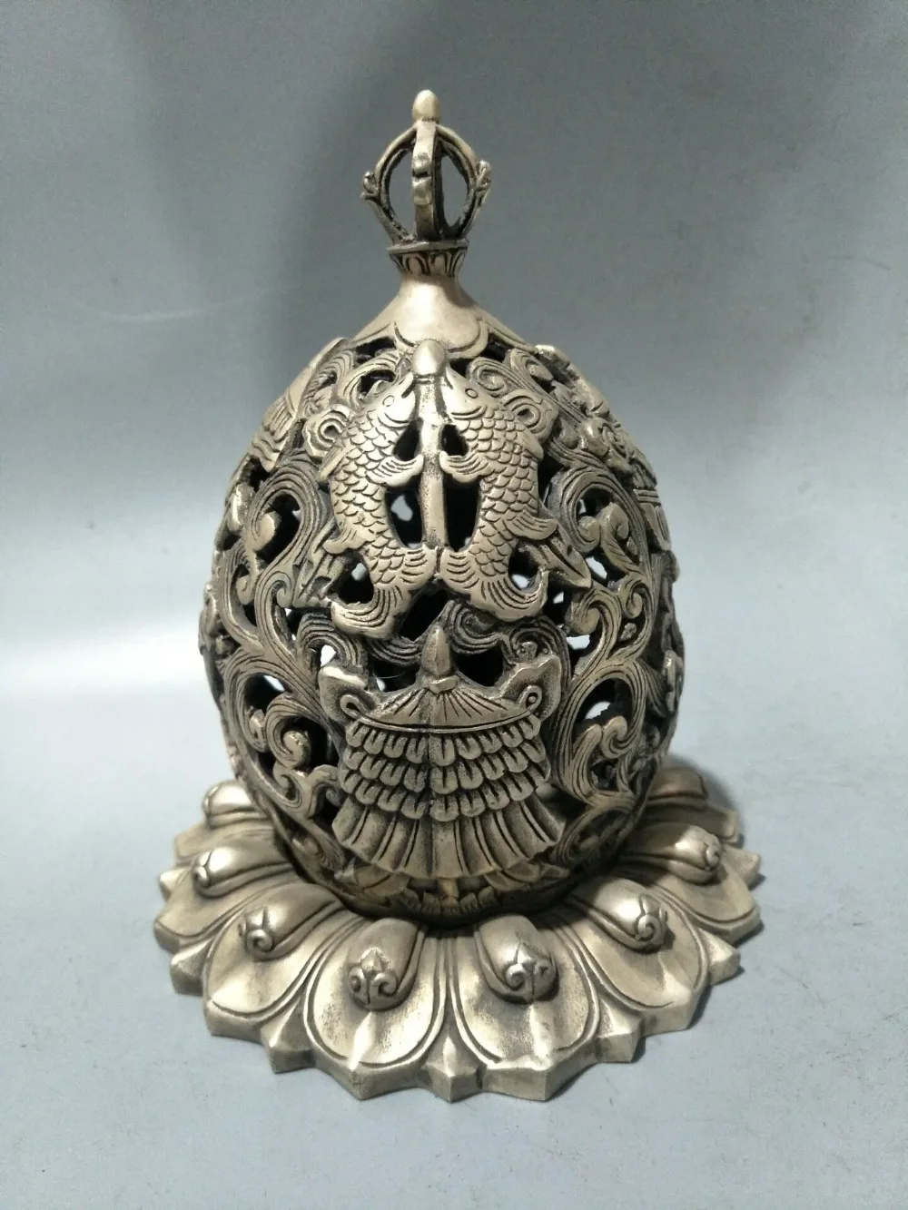 

Античный Старый тибетский серебряный цветок и искусство, приносит счастье и благоприятные украшения, резьба вручную, лучшая коллекция и украшение