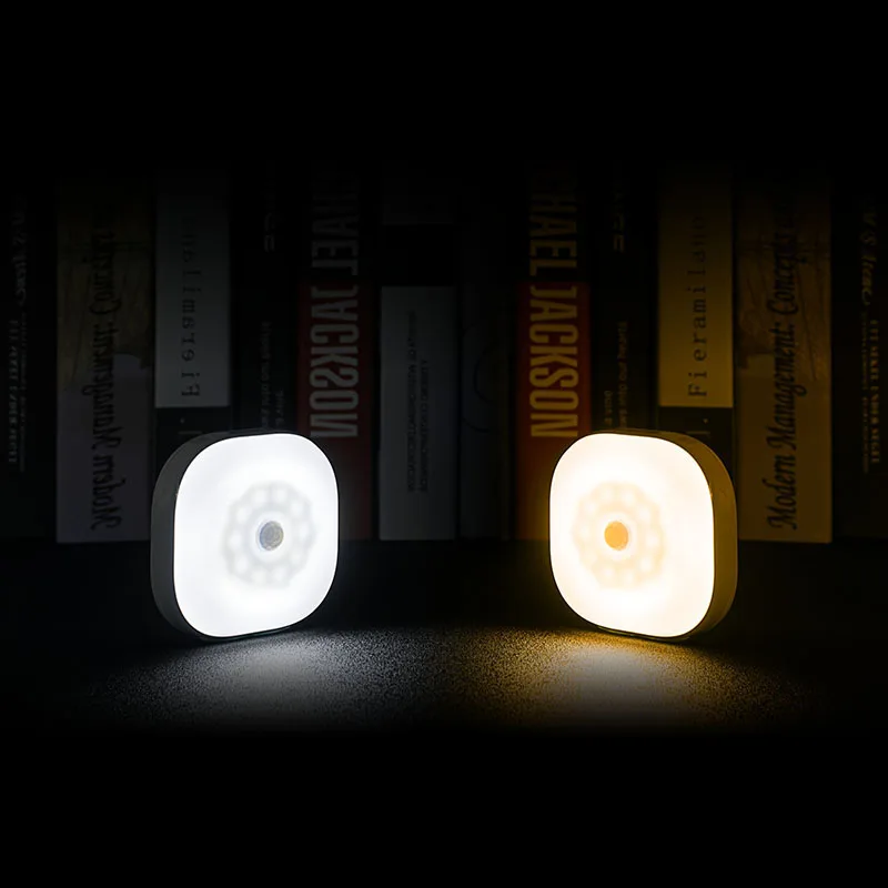 

Wireless LED Night Light Motion Sensor Lamp Smart PIR AAA Battery Auto On Off Magnetic For Cabinet Drawer Staircase Cold Warm