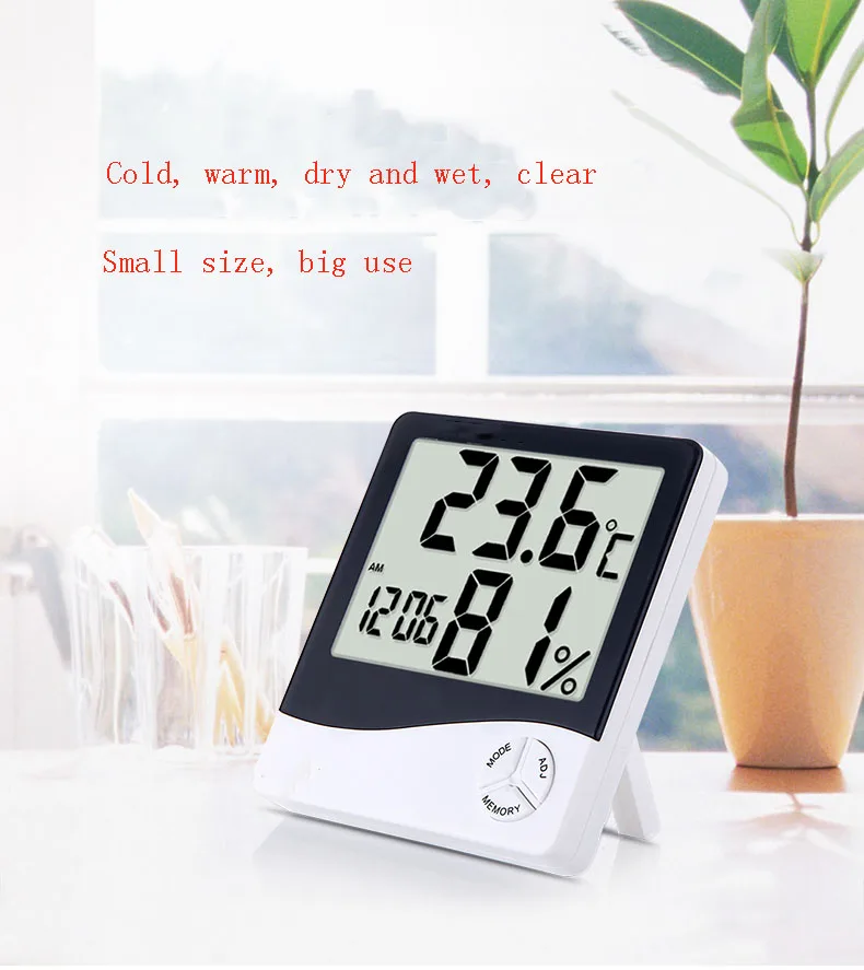 

Thermometer home with alarm clock indoor baby room precision sensor high precision dry temperature and humidity meter
