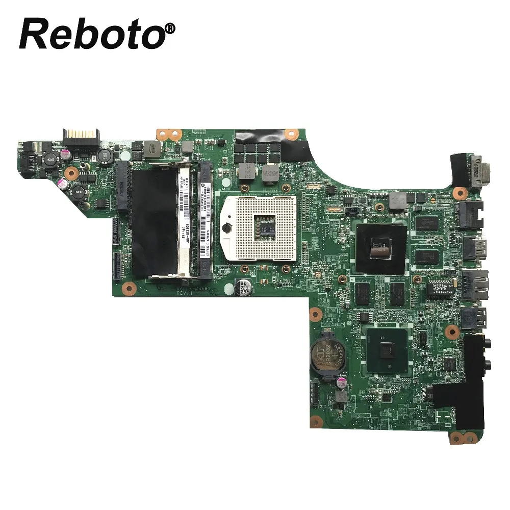 Reboto для HP DV7 DV7-4000 серии Материнская плата ноутбука HM55 DDR3 605320-001 5650 м/1 ГБ GPU DA0LX6MB6H1 MB
