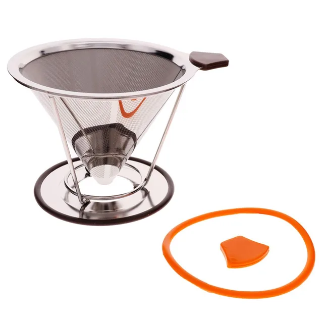 Cheap 2018 New Portable Coffee Filter With Stand Stainless Steel Tea Espresso Coffee Dripper Pour Reusable Funnel High Quality #271552