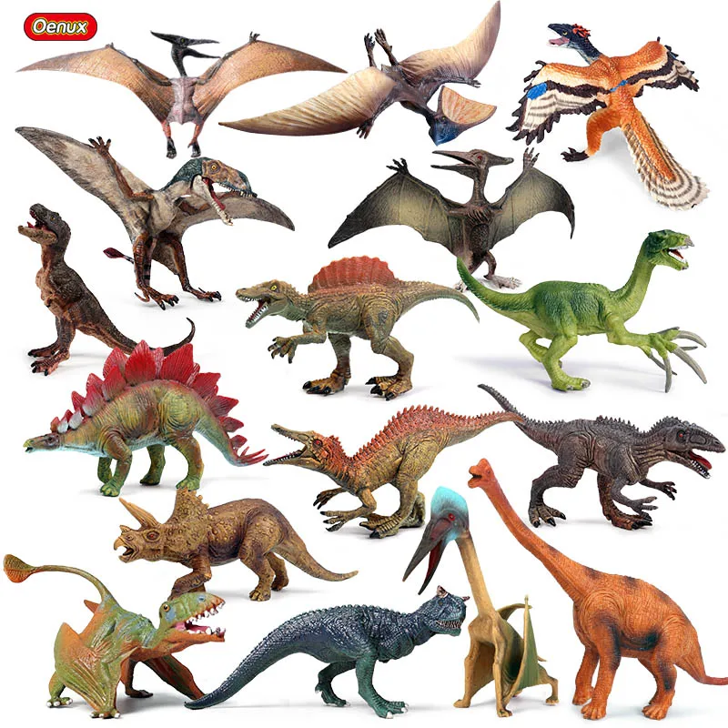 

Oenux Original Prehistoric Jurassic Pterosauria T-Rex Action Figures PVC Savage Dinosaurs World Model Collection Toy Kids Gift