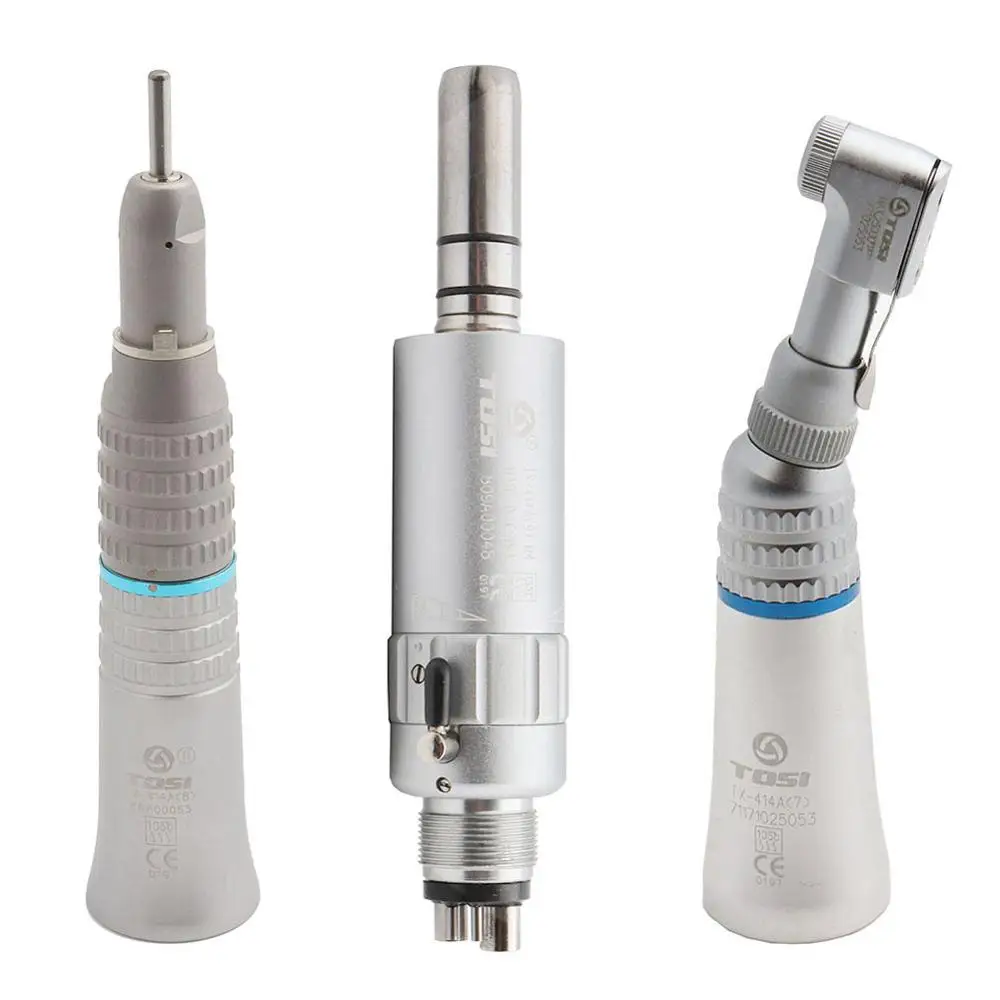TOSI Dental Low Speed Handpiece Kit Straight Contra Angle Air Motor Midwest 4Holes TX-414A Turbine | Красота и здоровье