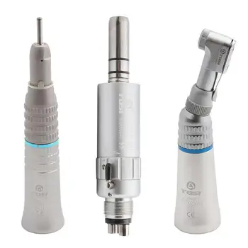 

TOSI Dental Low Speed Handpiece Kit Straight Contra Angle Air Motor Midwest 4Holes TX-414A Air Turbine