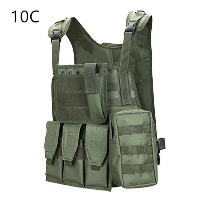 Камуфляж для охоты военный тактический жилет Wargame Body Molle Armor охотничий жилет CS наружное оборудование для джунглей - Цвет: Army Green