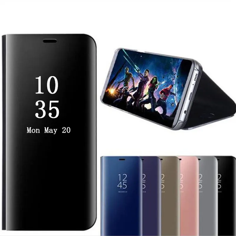 Clear View Mirror Smart Case For Xiaomi Redmi 4X 5 Plus Note 3 4 Cover for mi 8 SE Xioami A1 A2 MIX 2 Flip Stand | Мобильные