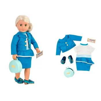 

Doll Accessories 18inch Doll Clothes 45CM Retro FASHION FLIGHT Deluxe Outfit New Also Fit 17inch Doll Best Children DIY Toys