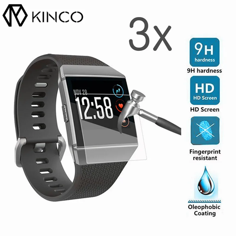 

KINCO 3PC/Lot Screen Protector Guard Film Anti-scratch Waterproof Clarity Explosion-proof Films for Fitbit ionic Smart Watch