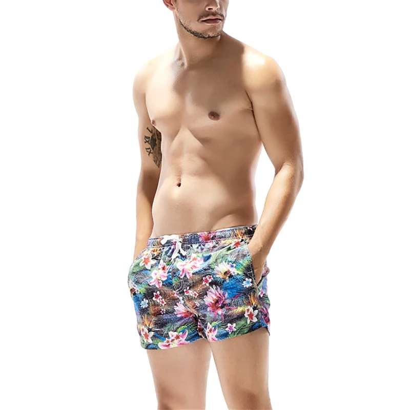 Новые мужские повседневные шорты для плавания быстросохнущие шорты пляжная одежда для плавания Шорты на шнурке