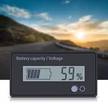 ЖК-экран attery индикатор В 12 В свинцово-кислотная батарея датчик топлива вольтметр Индикатор метр ЖК-экран с пряжкой