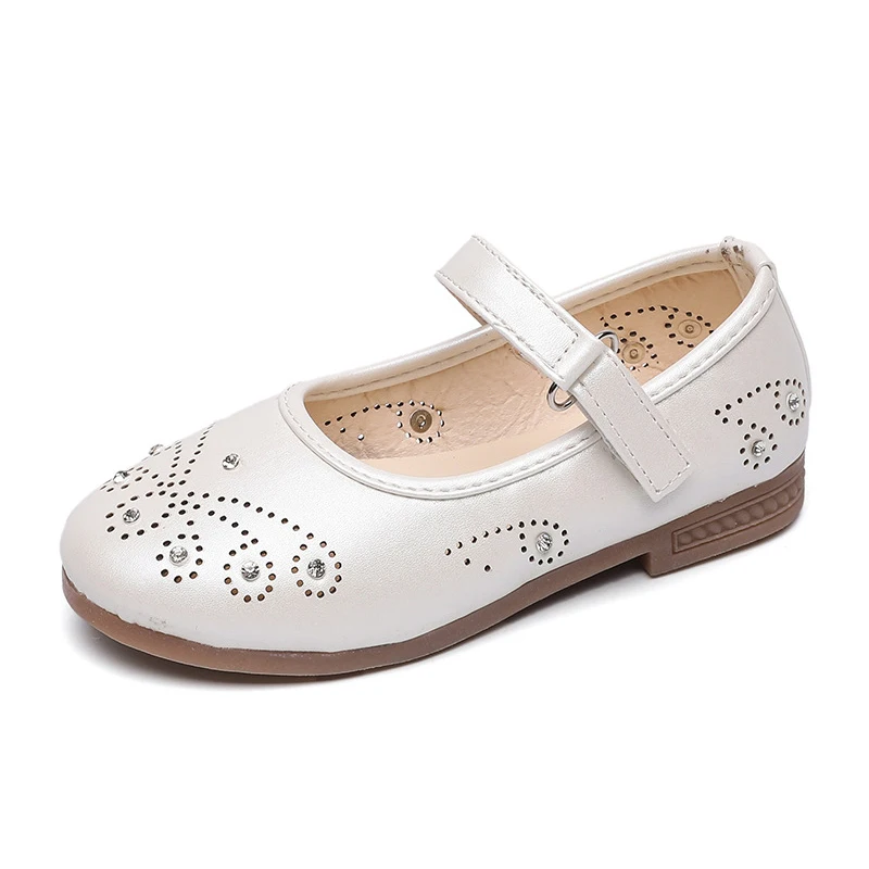 

COZULMA Kids Flat Causal Shoes Girls Fashion Sneakers Girls Cut-outs Princess Shoes Children Non-Slip School Shoes Size 26-30