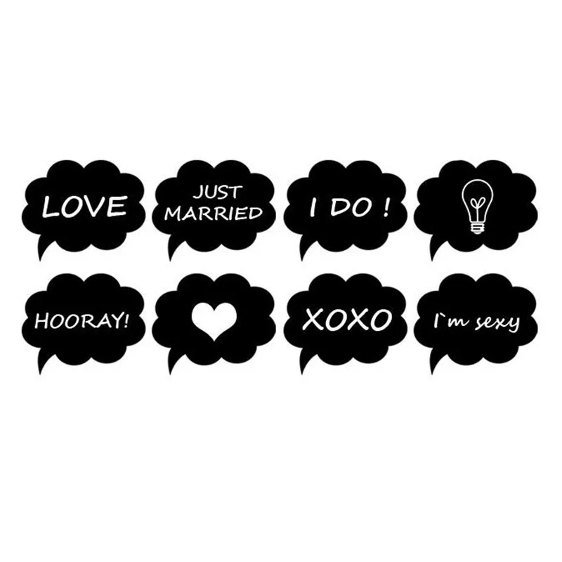 10pcs-set-Black-Dialog-Box-Small-blackboard-photo-booth-props-wedding-decoration-party-supply-photo-props (1)