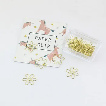 

15pcs/set Cute Gold Flower Metal Material Bookmark Paper Clip School Office Supply Escolar Papelaria Gift Stationery