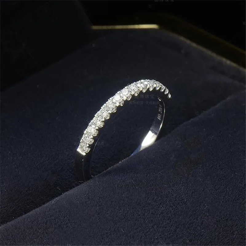 Eternity Promise Кольца для женщин Настоящее серебро 925 пробы Pave AAAAA cz Женское