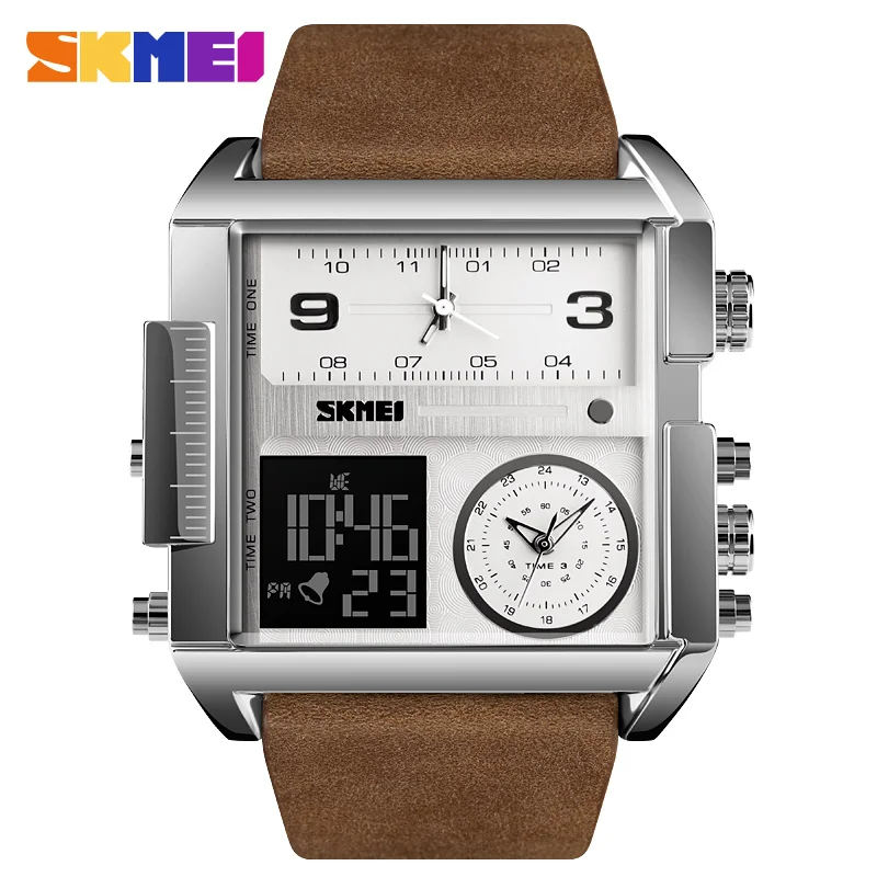 

SKMEI Stainless Steel Mens Watches Top Brand Luxury Quartz Military Sports Watches Male Clock Waterproof LED Digital Watch Men