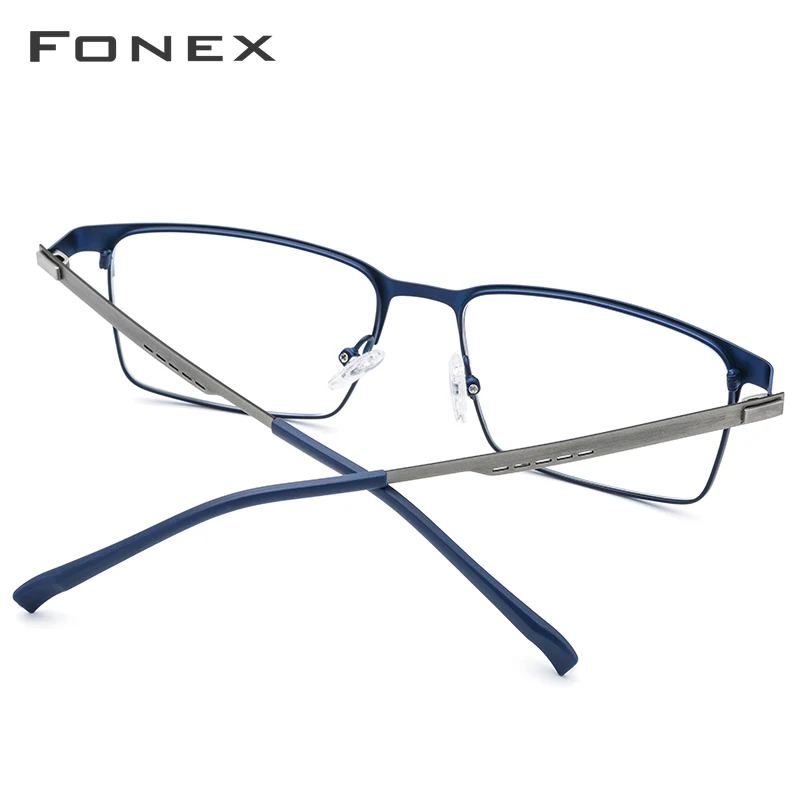 Мужские очки из сплава FONEX Ультралегкая квадратная оправа для близорукости по