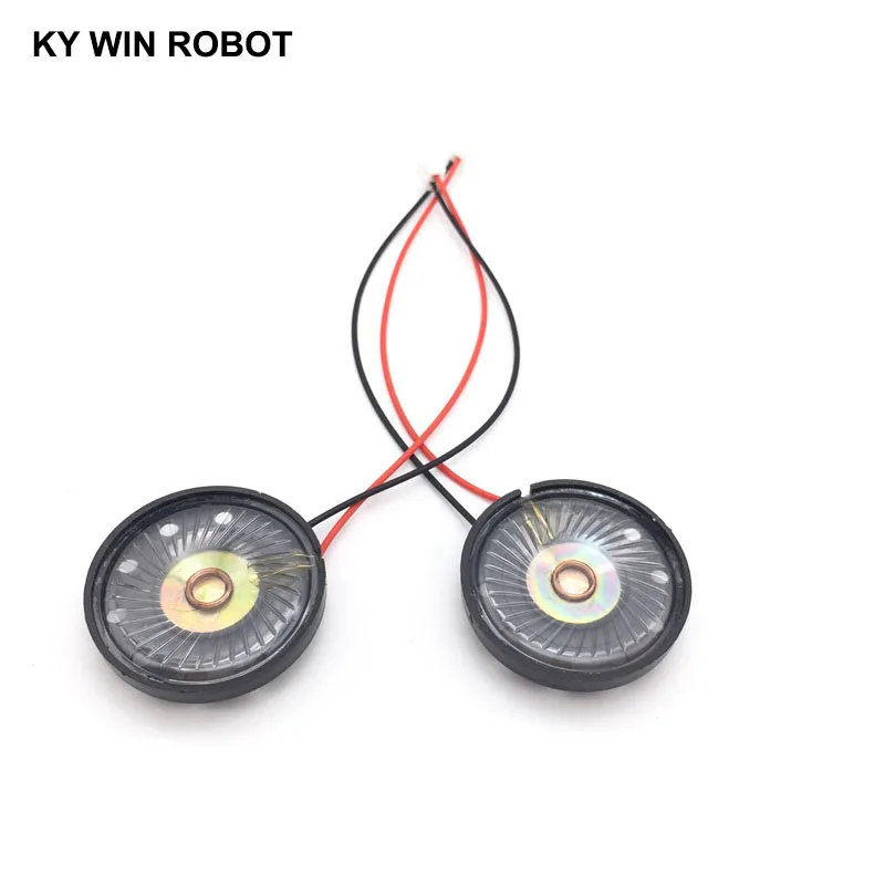 2 шт./лот, новинка, Ультратонкий игрушечный автомобильный рожок, 32 Ом, 0,5 Вт, 0,5 Вт, 32R, Диаметр динамика 40 мм, 4 см, с разъемом PH2.0, длина провода 10 см
