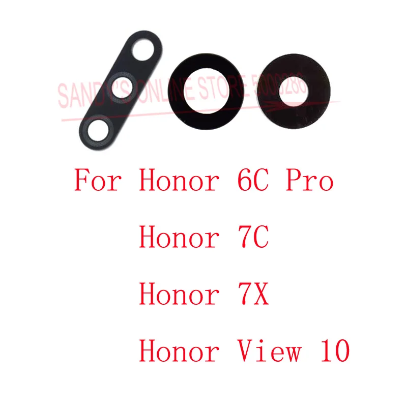 

2 Pcs/Lot Good Quality For Huawei Honor 6C Pro / 7C / 7X / Honor View 10 Rear Back Camera Glass Lens Cover Repair Parts