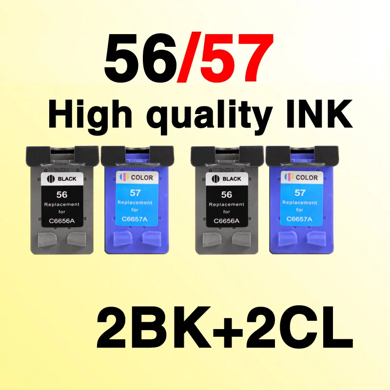 

4x ink cartridges compatible for hp56 56xl for hp57 57xl Deskjet 450 450cbi 450ci 450wbt F4140 F4180 5150 5550