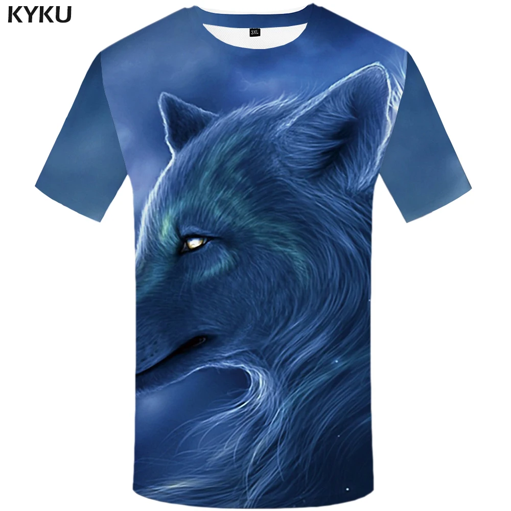 KYKU Brand Wolf T shirt Women Snow Clothing Jungle Tshirt Tops Clothes 3d T-shirt Womens Hip hop Sexy Top Tee Female Tops