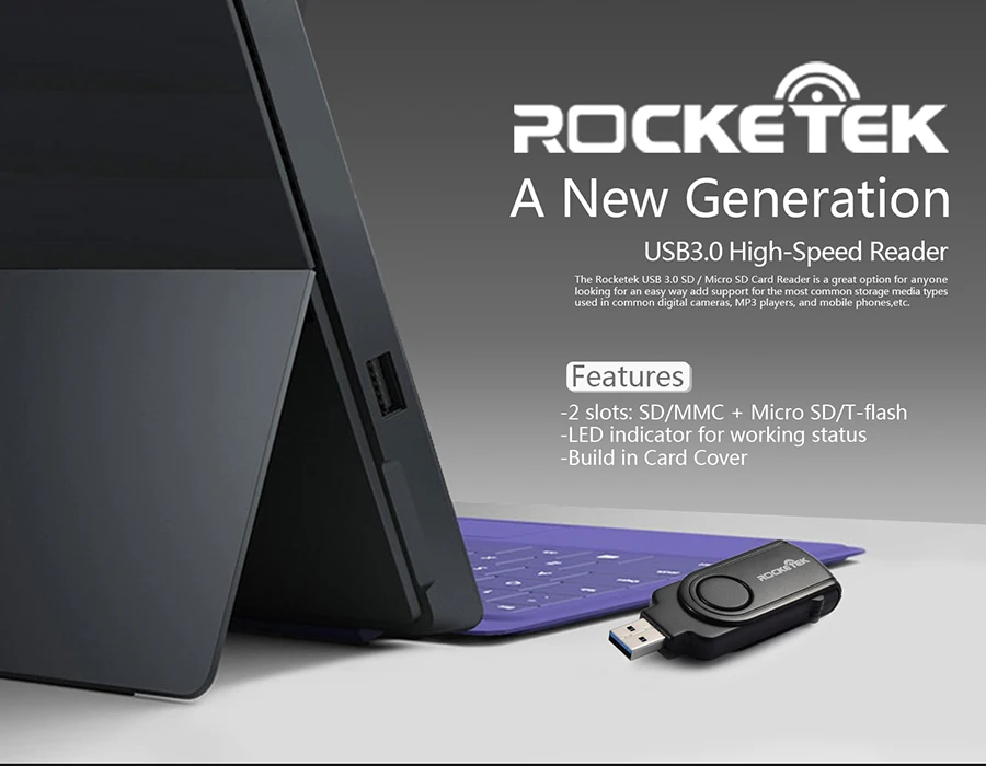 Rocketek usb 3,0 мульти 2 в 1 памяти otg телефон кард-ридер 5 Гбит/с адаптер для SD TF micro SD для ПК компьютер ноутбук аксессуары