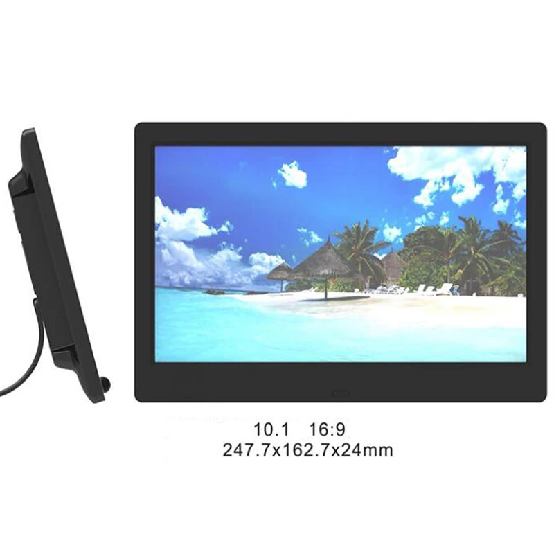 LCD cadre Photo numérique ultra-mince 10 pouces HD cadre électronique Album MP3 musique MP4 lecteur de film avec télécommande