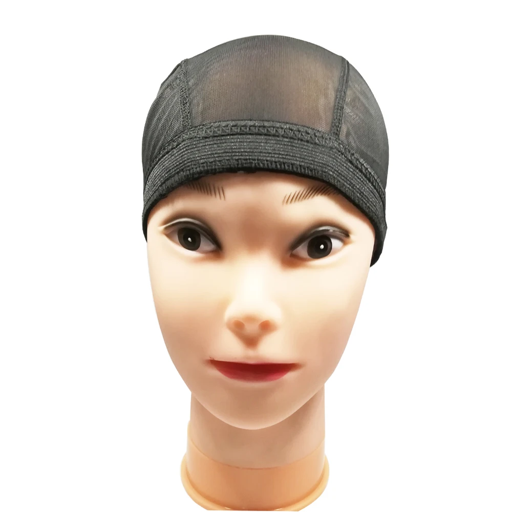 Wholesale Mesh Dome Cap For Making Wigs Fashion Wig Cap With Elastic Band 3 sizes Black Hairnets For Women DIY