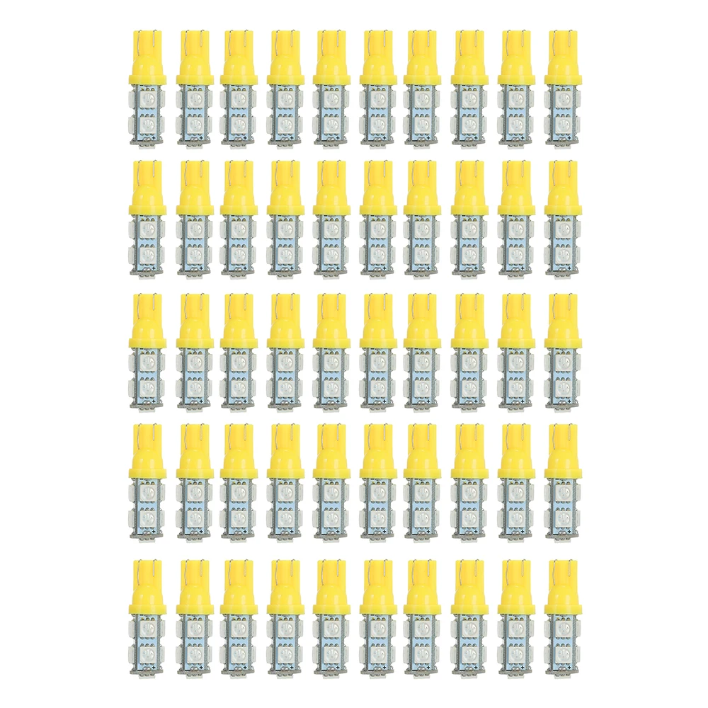 50 шт. T10 194 168 9SMD-5050 W5W СВЕТОДИОДНЫЙ Свет источника красного света супер яркий автомобильный габаритный задний фонарь лампы стайлинга автомобилей