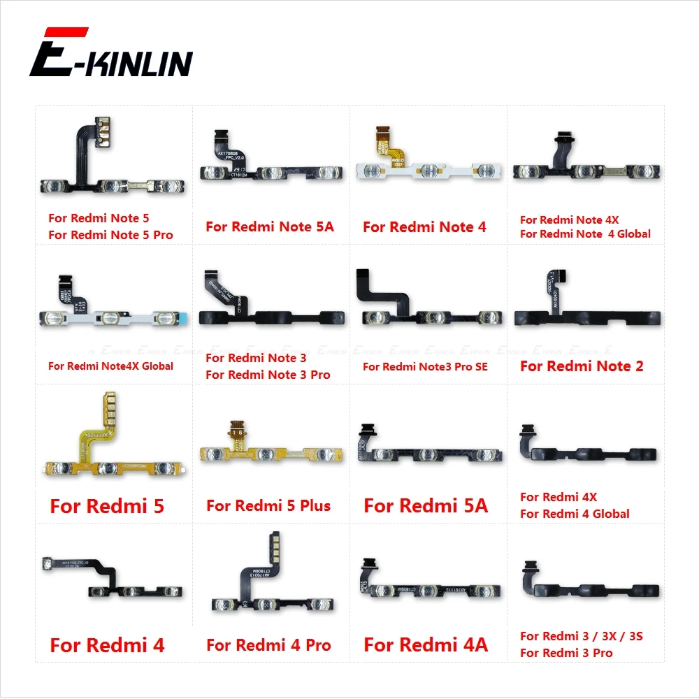 

Volume Side Power Switch on off Button Key Flex Cable For Xiaomi Redmi 3S 3X 4A Note 4 2 3 5 Pro Plus Special Edition Note 4X 5A