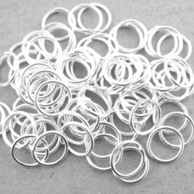 3000Pcs Silver Plated Round Alloy Open Jump Rings Jewelry Findings 7mm