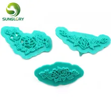 3 шт. формочка для печенья в виде цветка пластик помадка резак DIY украшения выпечки инструменты Sugarcraft Печенье плесень Gumpaste впечатление плесень