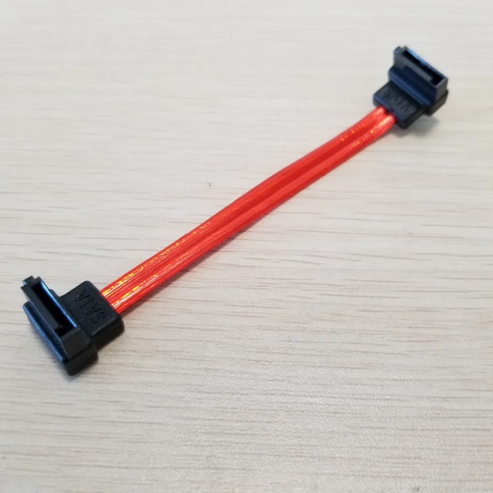 Ultra Slim SATA 3.0 Cable for HDD SSD Straight to 90-degree with Lock 20cm