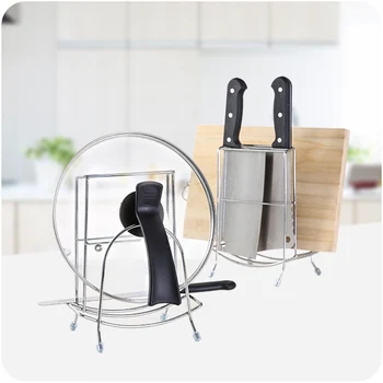 

1pc Stainless Steel Cutting Board Holder Plate Kitchen Knife Shelf Household kitchenware Storage Rack 17*12.5*21.5cm