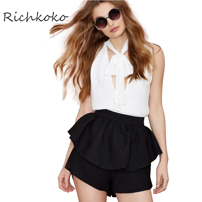 RICHKOKO Women Off Shoulder Layered Split Front Pockets Zipper Midi Dress