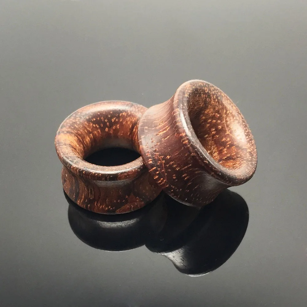 8 20mm Vintage Hollow Natural Wood Ear Expanders Tunnels Gauges Ear