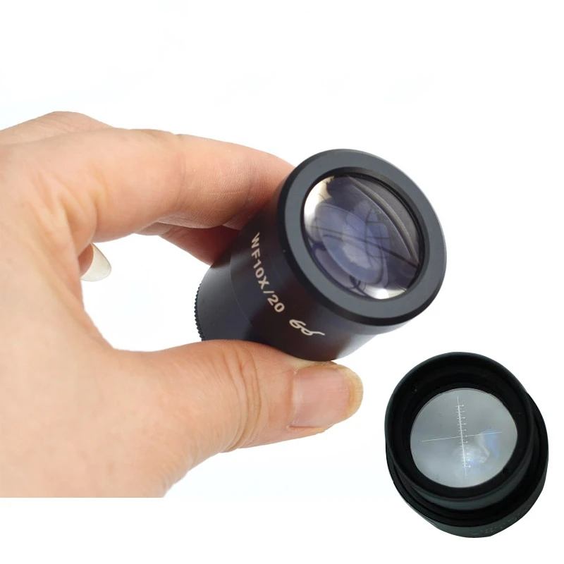 

2PCS WF10X/20mm High Eyepoint Wide Field Eyepiece with Cross Reticle 30mm Mounting Size Stereo Microscope Eyepiece