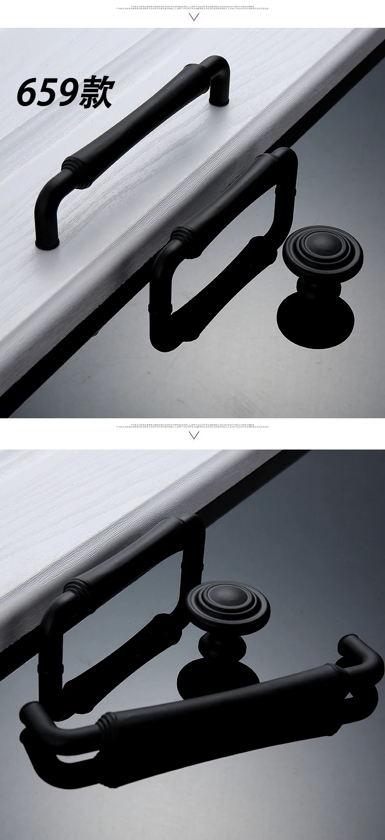 AOBT цинковый сплав матовый черный шкаф ручки американский стиль кухонный шкаф дверные ручки для выдвижных ящиков оборудование для обработки мебели