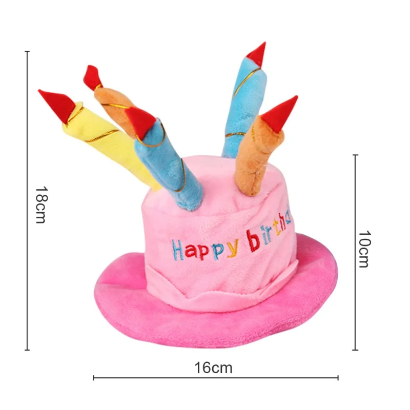 Милая домашняя кошка шапки для собак шляпа "с днем рождения" с свечи для торта дизайн вечерние плюшевый Пудель Kawaii милая, стильная головные уборы для домашних питомцев
