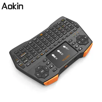 

10PCS Mini Handheld 2.4G Wireless QWERTY Keyboard USB Remote Control Touchpad Keyboard For PC Android TV BOX, Multiple Languages