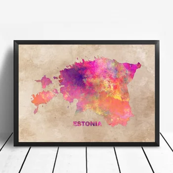 

Estonia map Art Living Room Wall Art Picture Home Decor Canvas Painting 50x75cm