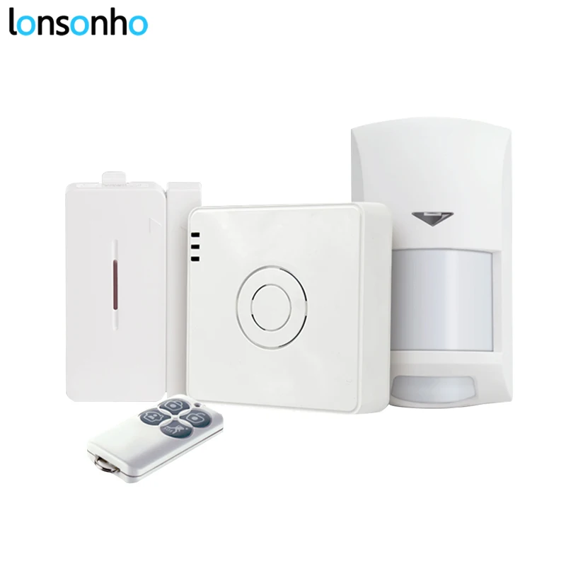 

Lonsonho S2 HUB Alarm Security system Kit with RF 433HMz motion detector door sensor smart home automation modules