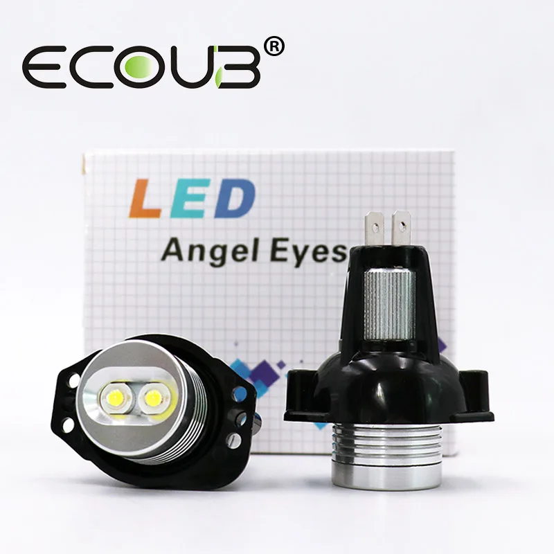 2 предмета светодиодный Ангельские глазки для BMW E39 E60 E53 X5 E83 X3 E61 E63 E64 E65 E66 E87 белого и желтого цвета Цвет Canbus маркер Светильник лампы