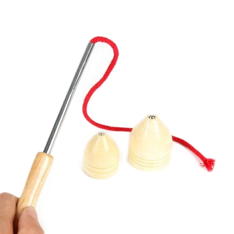 3Pieces Mini Traditional Wooden Child Classic Toy Rotating Spinning Top