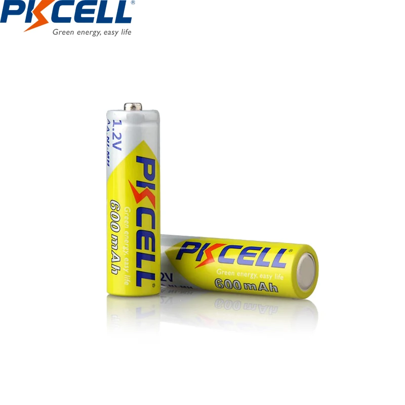 4 шт. PKCELL AA батарея 600mah 1 2 v NIMH перезаряжаемый батарейки АА подзарядка и aa