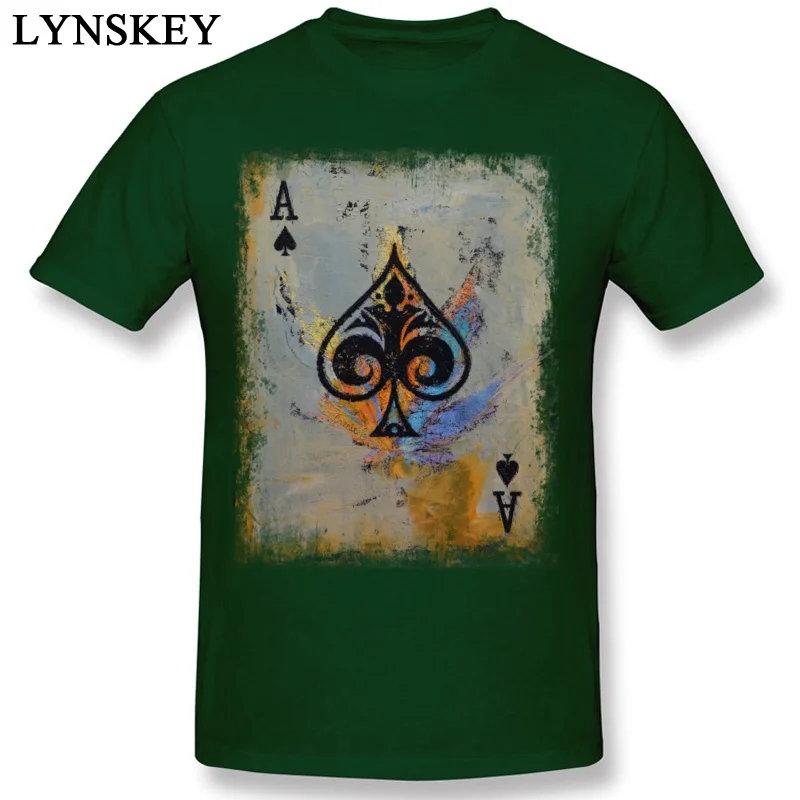 T Shirt Short Sleeve Geek 2017 Hot Sale ACE Round Collar 100% Cotton Adult Summer/Fall Tops Shirts Geek Tee Shirts Top Quality dark green